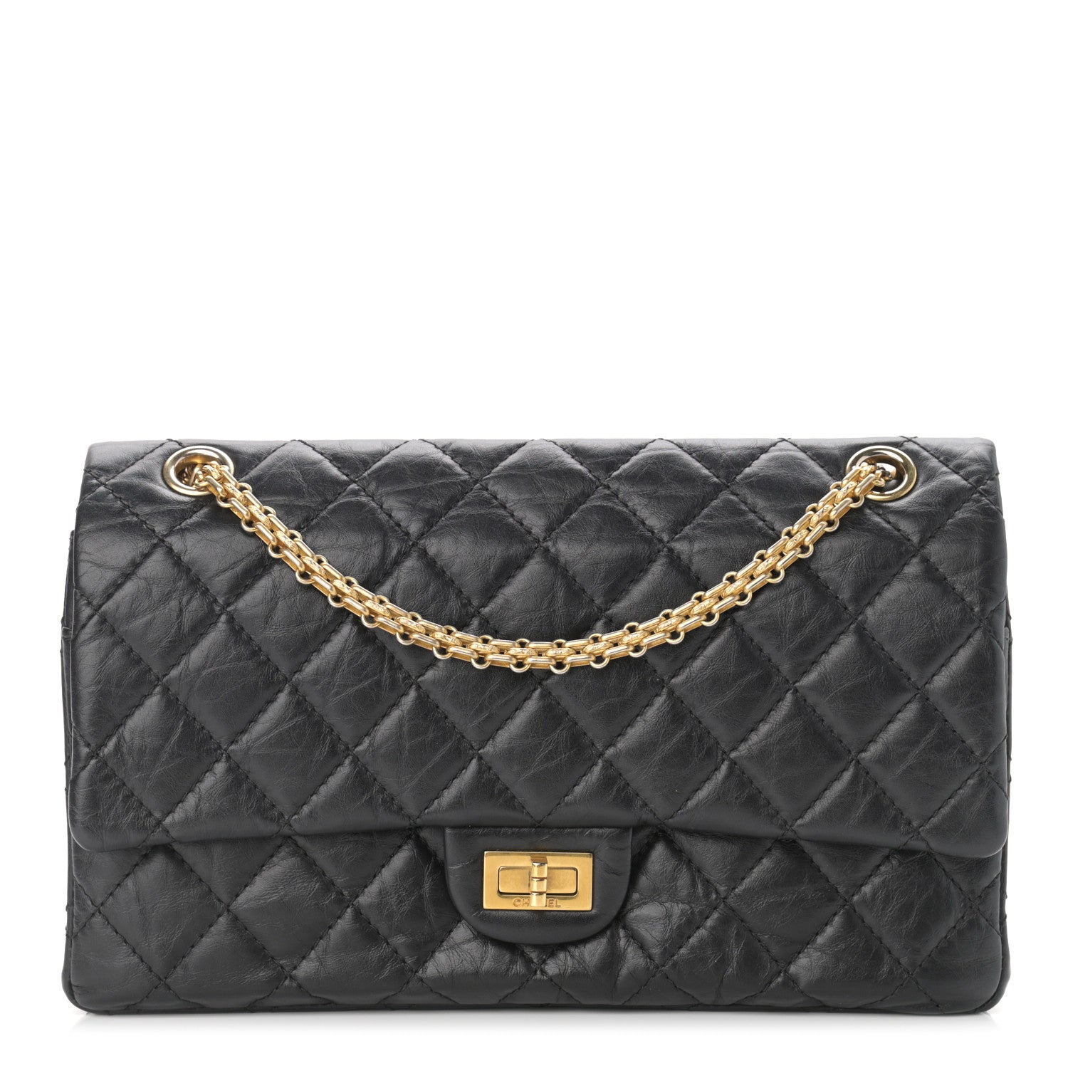 Chanel Aged Calfskin Quilted 2.55 Reissue 226 Flap Black 1 of 11
