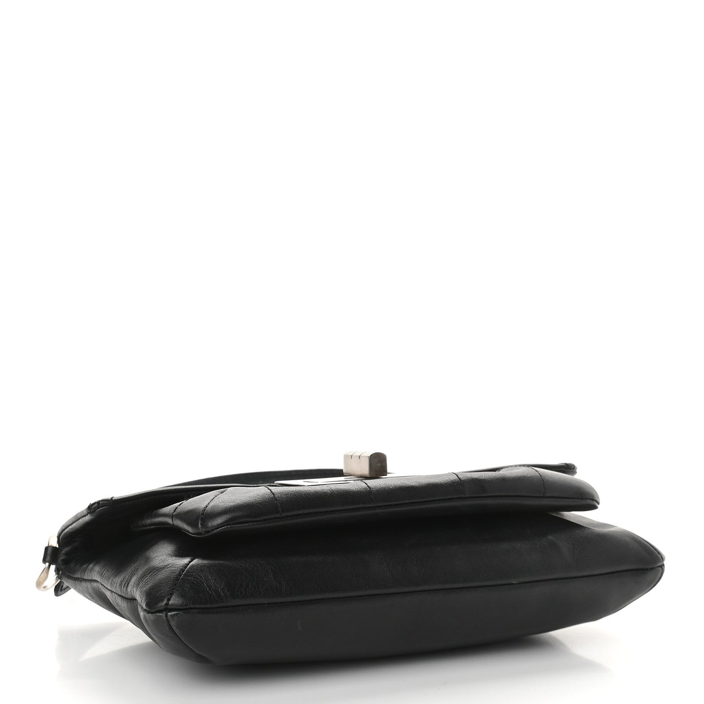 Lambskin Mademoiselle Chocolate Bar Shoulder Bag Black