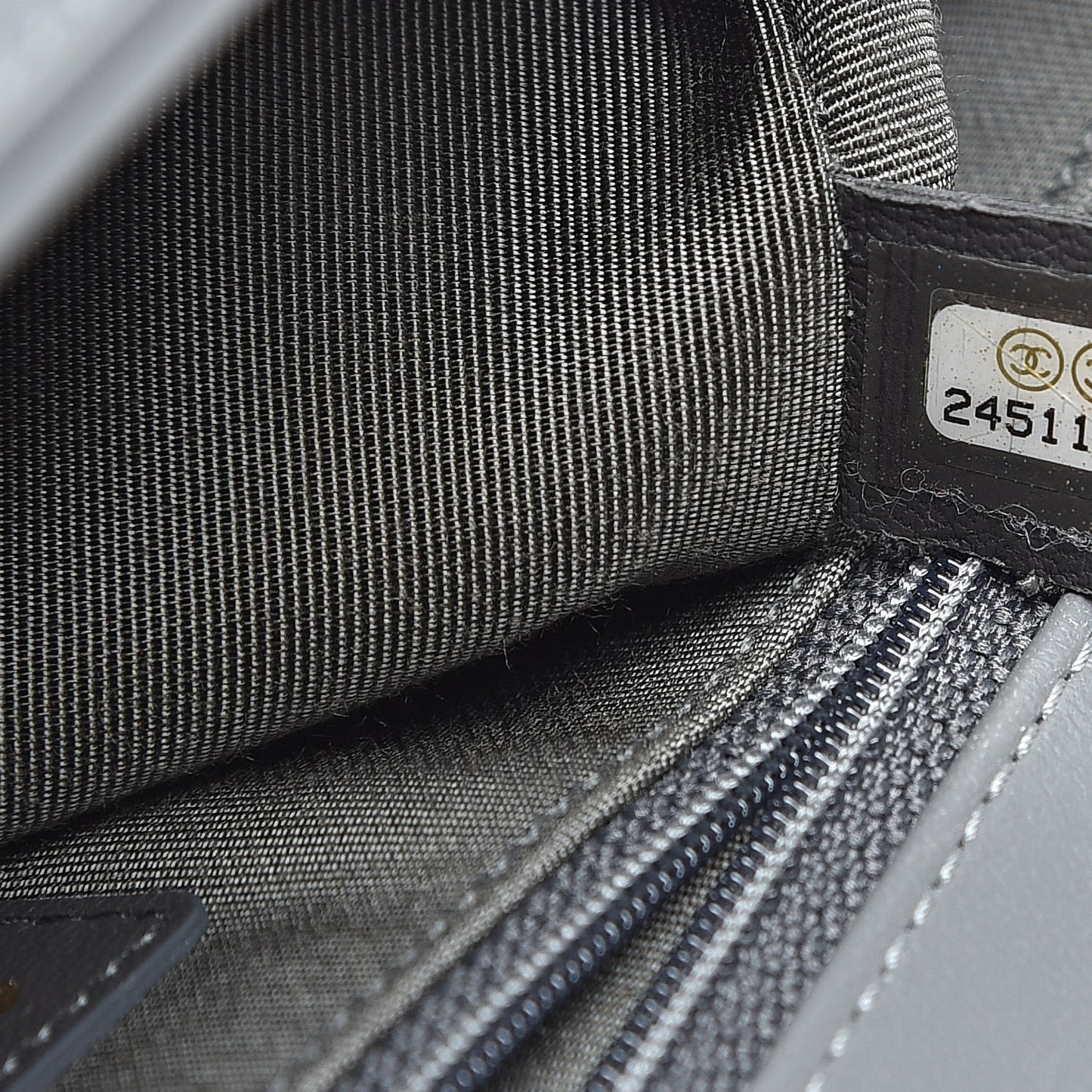 Lambskin Quilted New Medium Boy Flap Grey