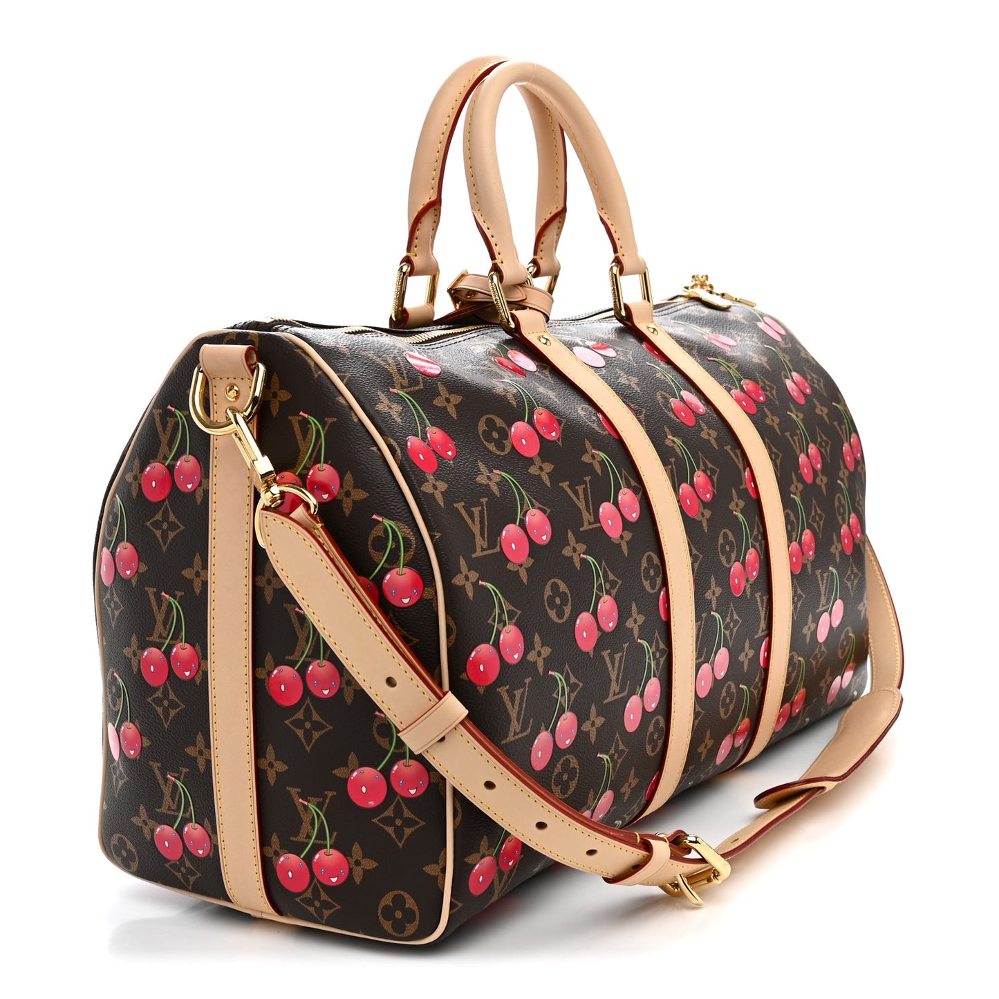 LV X TM Monogram Cerises Keepall Bandouliere 45