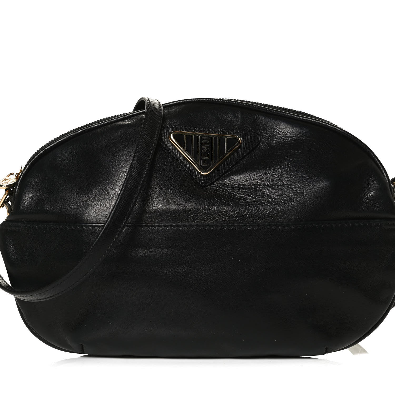 Fendi Calfskin Crossbody Bag Black 6 of 14