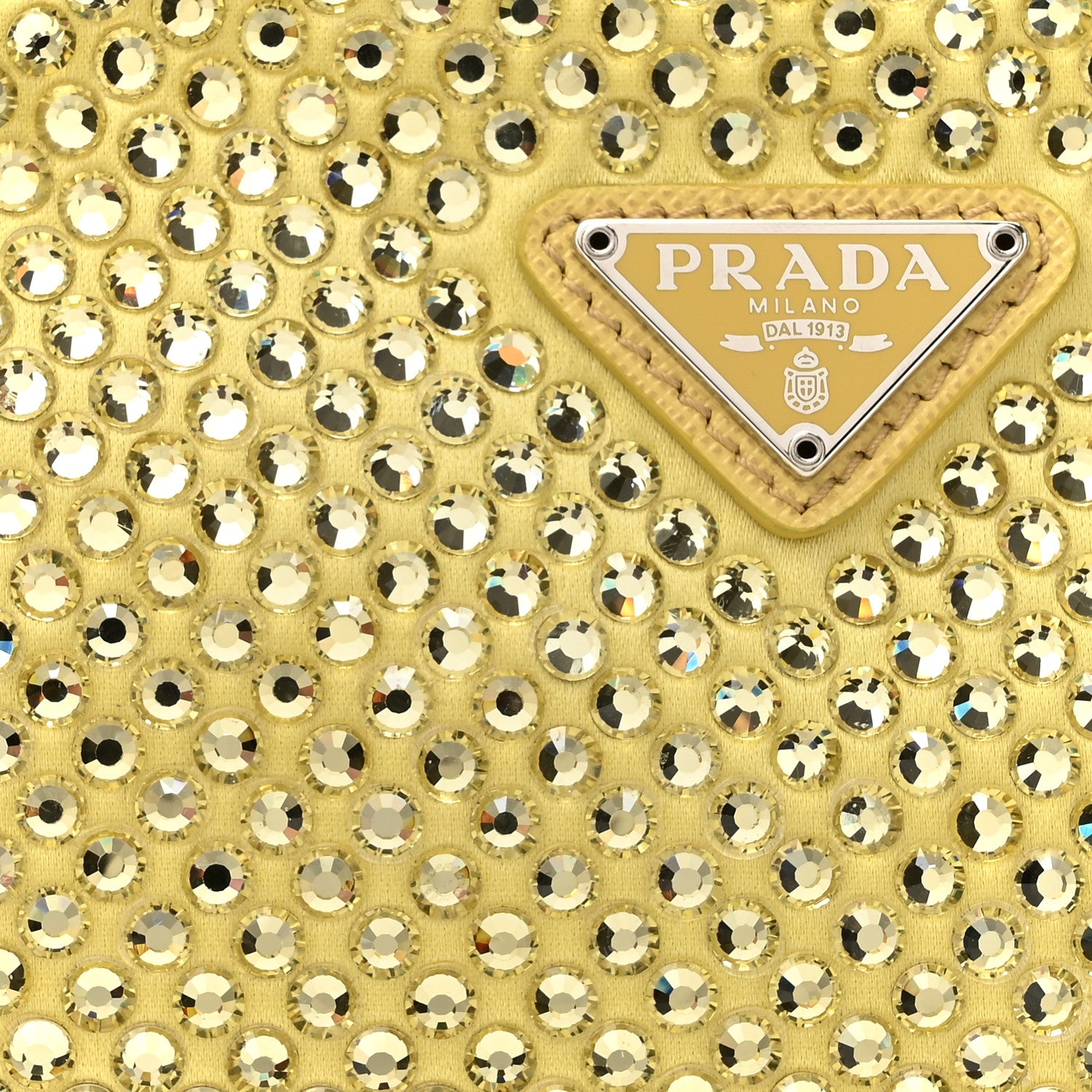 Prada Satin Crystal Re-Edition 2005 Shoulder Bag Ananas 7 of 9