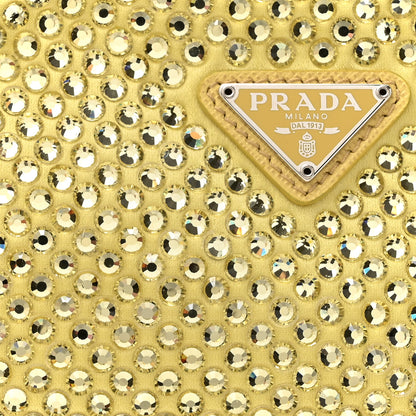Prada Satin Crystal Re-Edition 2005 Shoulder Bag Ananas 7 of 9