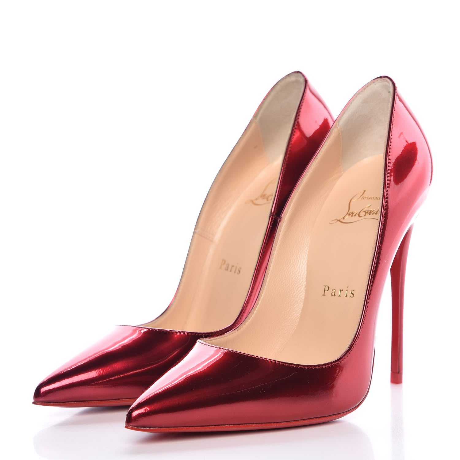 Christian Louboutin Metallic Patent So Kate 120 Pumps 35.5 Loubi 3 of 9