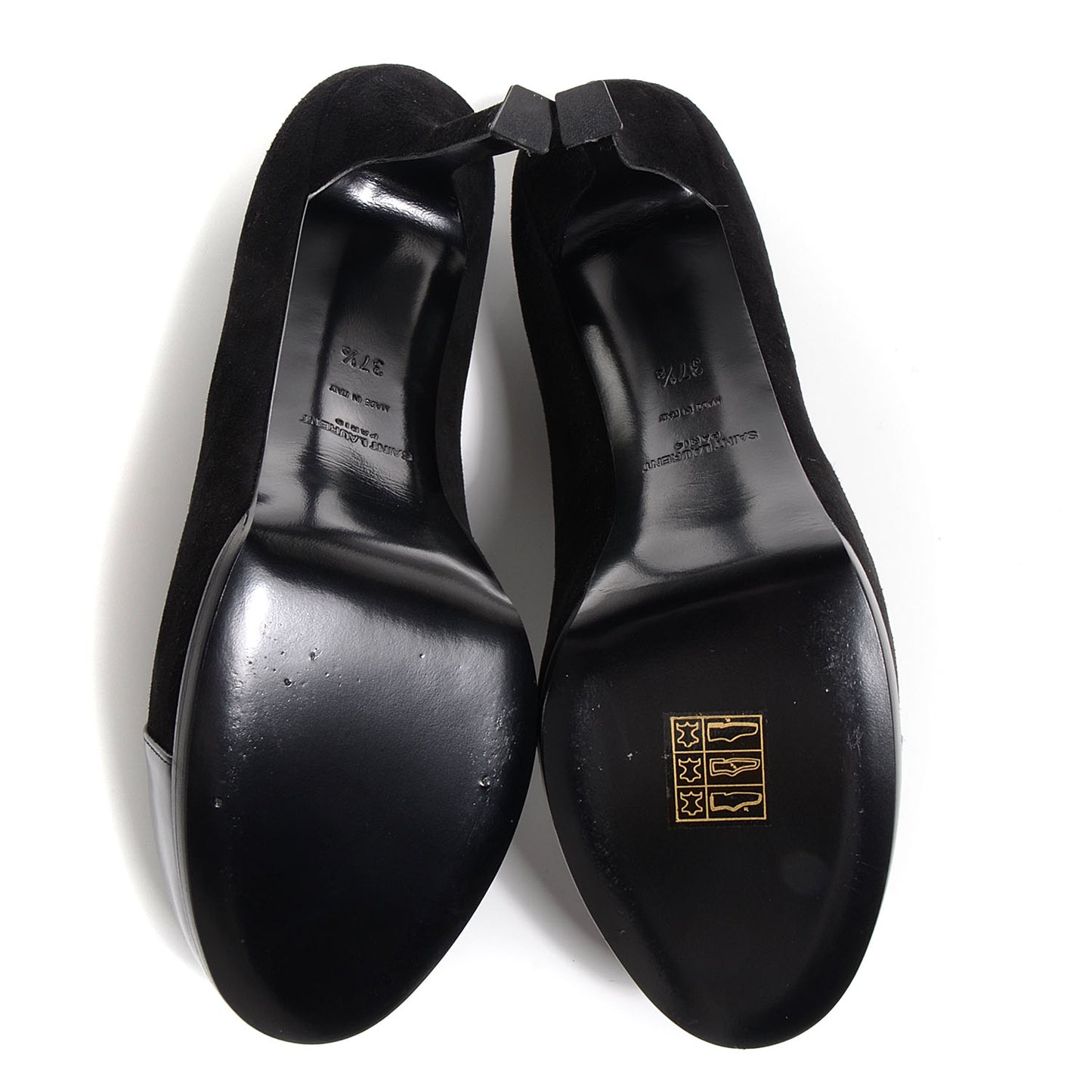 Suede Patent Leather Tribtoo 80 Cap Toe Pumps 37.5 Black