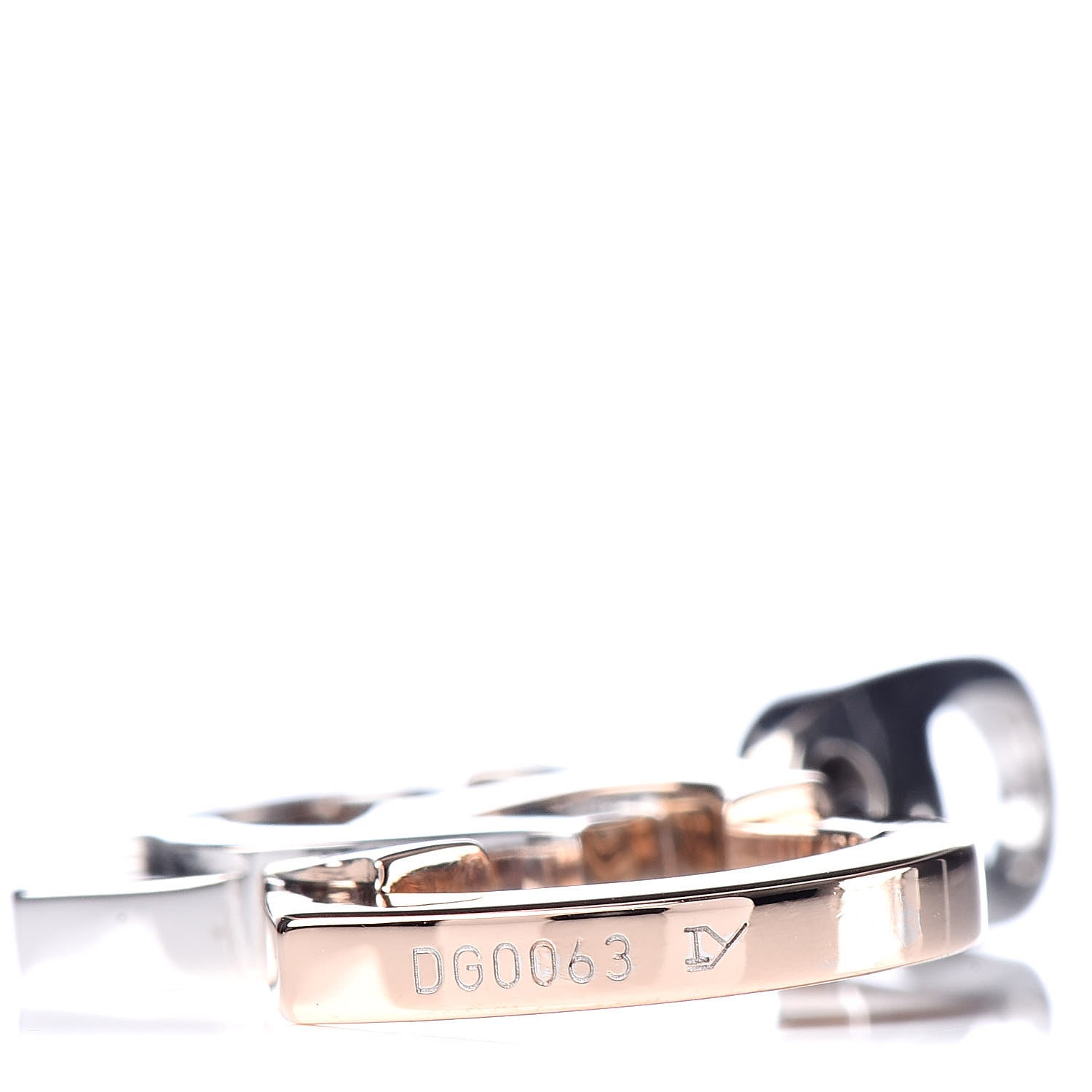 Cartier 18K White Pink Gold Double Heart Charm 4 of 4