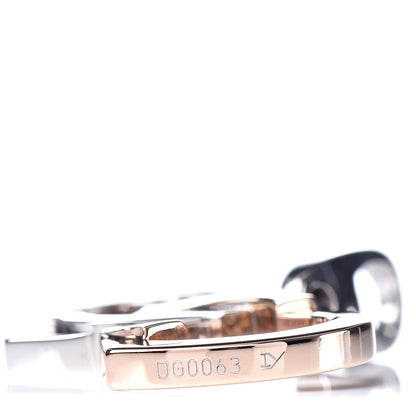 Cartier 18K White Pink Gold Double Heart Charm 4 of 4