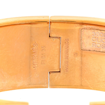 Hermes Enamel Wide Clic Clac H Bracelet PM Rose Velours 3 of 3