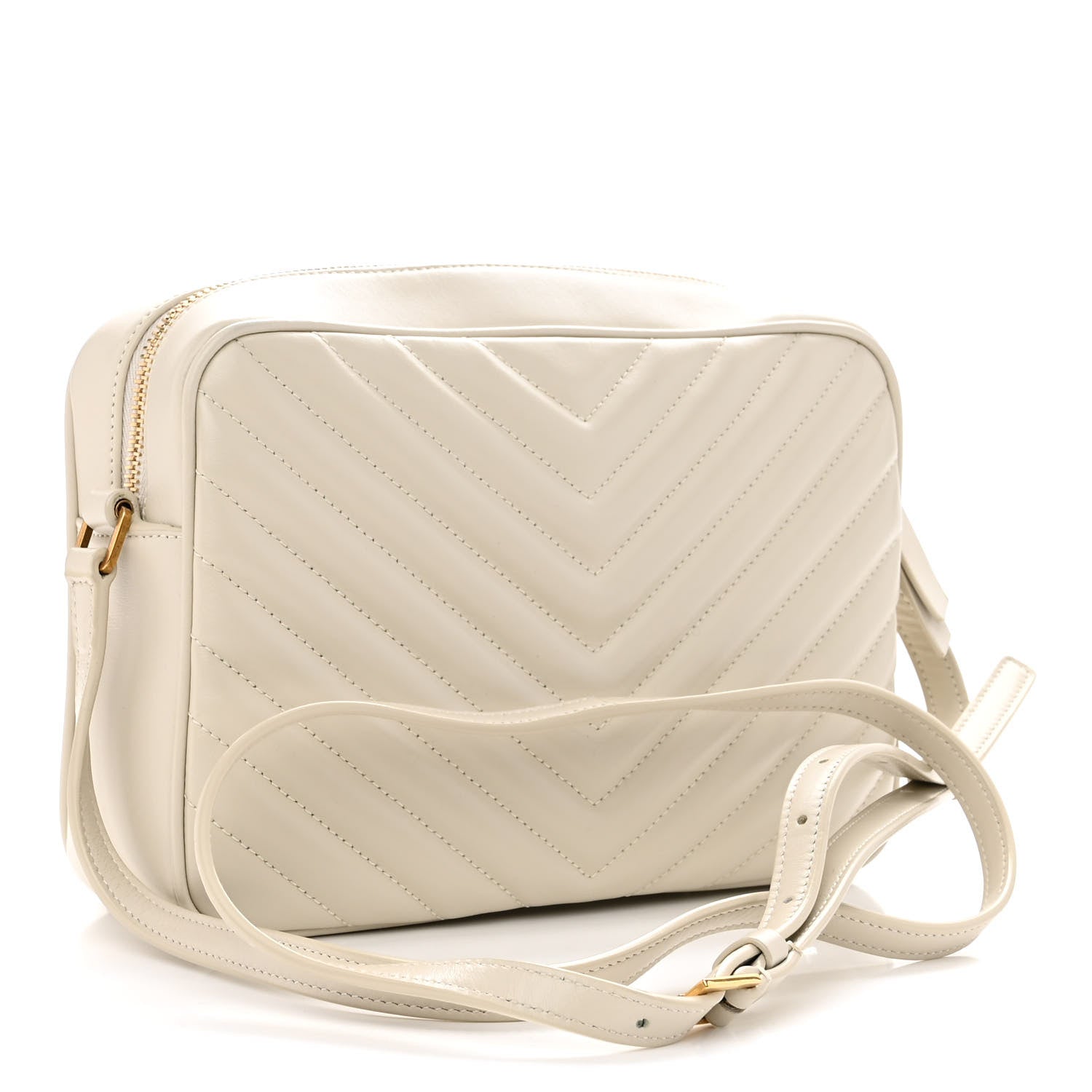 Saint Laurent Calfskin Matelasse Monogram Lou Camera Bag Blanc Vintage 3 of 9