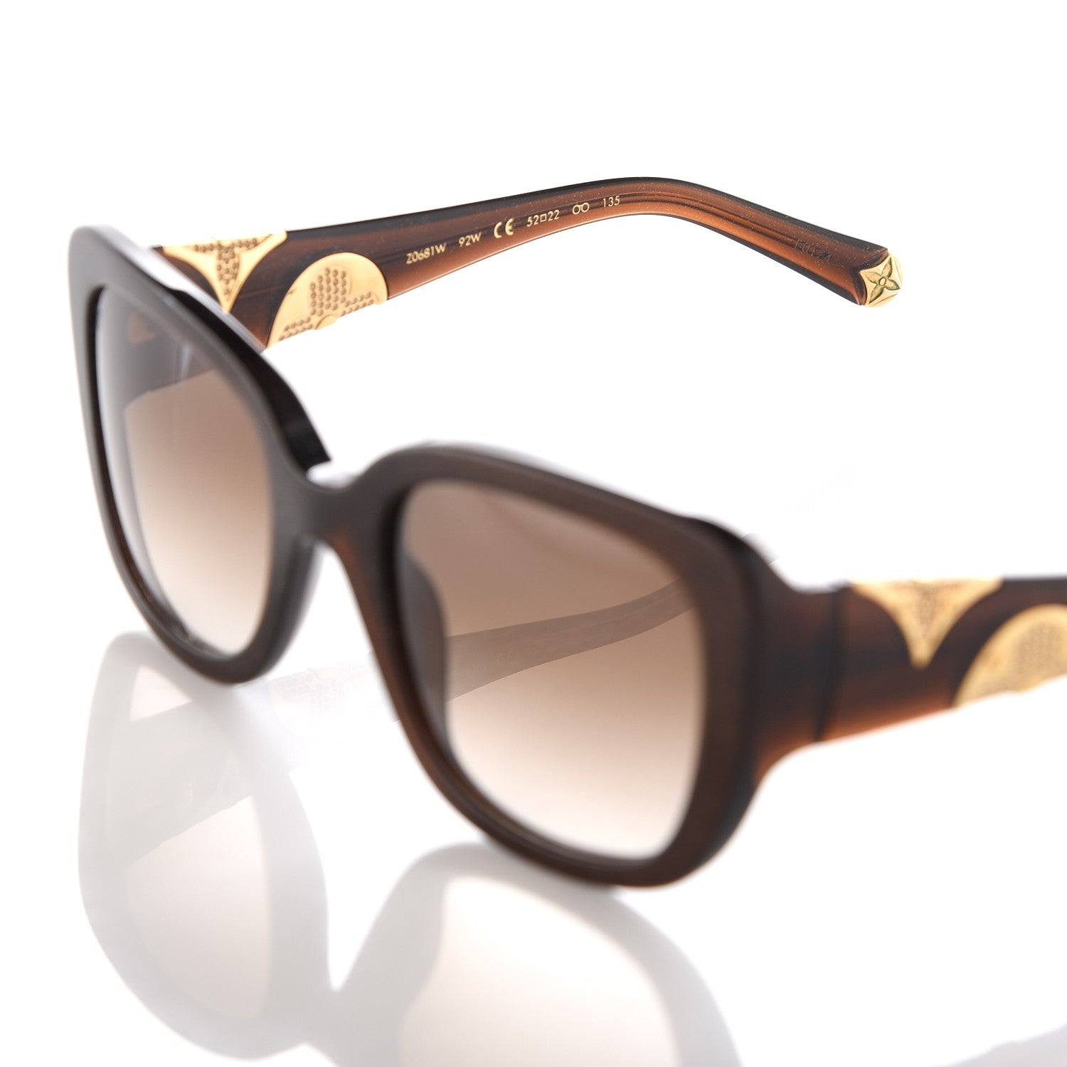 Louis Vuitton Iris PM Sunglasses Z0681W Brown Speckling 6 of 7