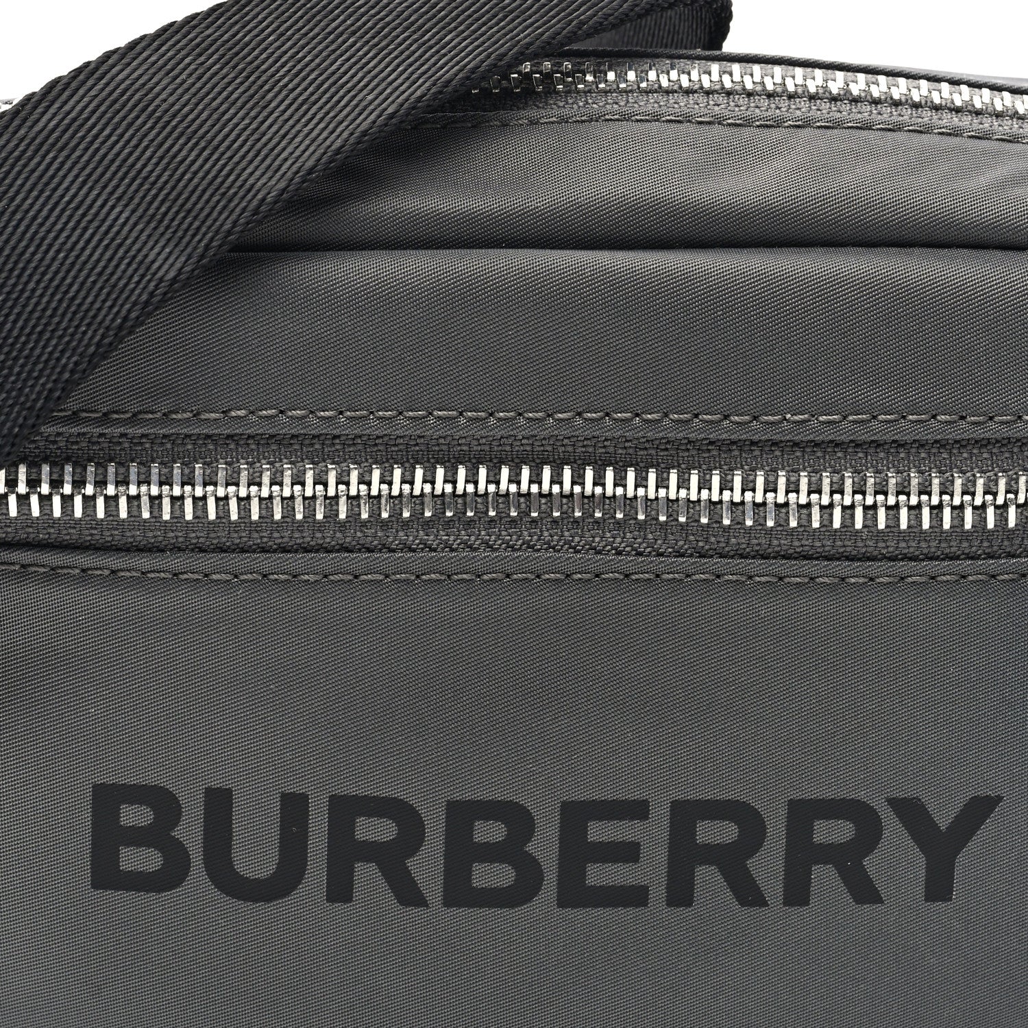Burberry Econyl Logo Print Small Cannon Bum Bag Charcoal Grey 7 of 9