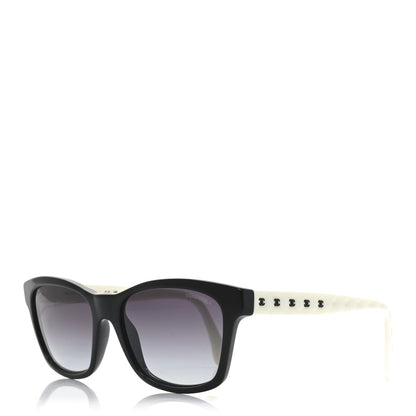Chanel Acetate Quilted CC Square Sunglasses 5484 White Black 1 of 7