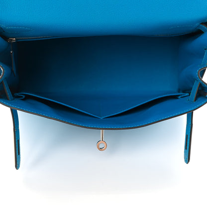 Hermes Evercolor Kelly Retourne 28 Bleu Hydra 4 of 10