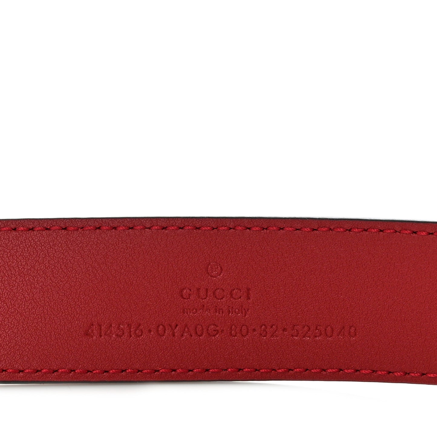 Plutone Calfskin Double G 30mm Belt 80 32 Rosso