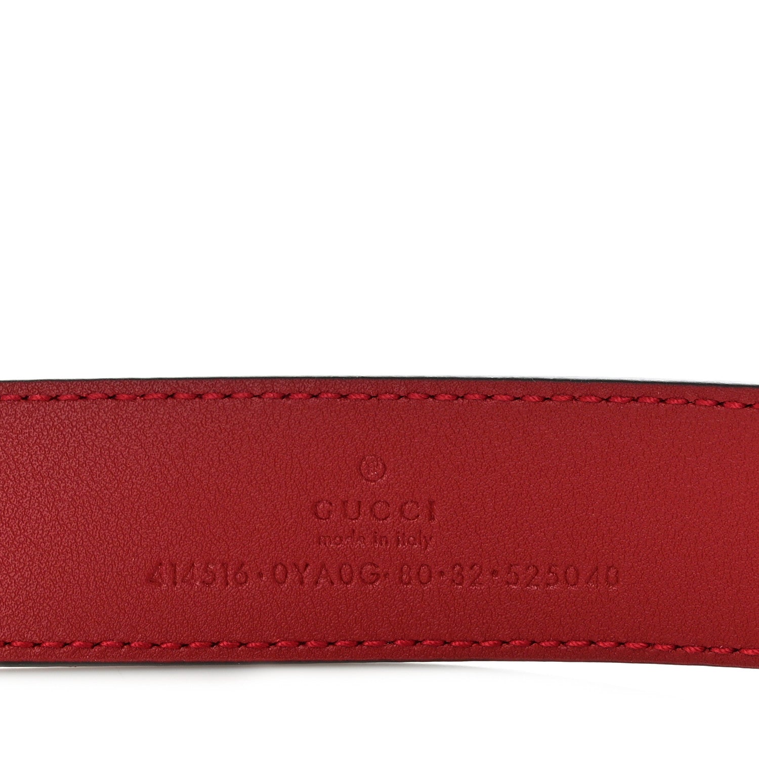 Gucci Plutone Calfskin Double G 30mm Belt 80 32 Rosso 3 of 5