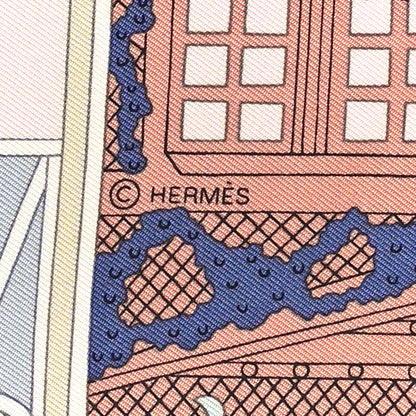 Hermes Silk Objets de Curiosite Scarf 90 Rose Vert Gris 5 of 5