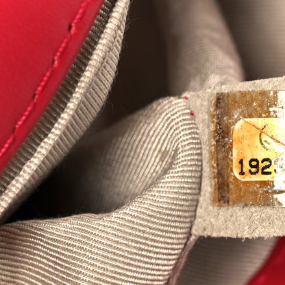 Chanel Lambskin Perforated Mini Rectangular Flap Dark Pink 8 of 12