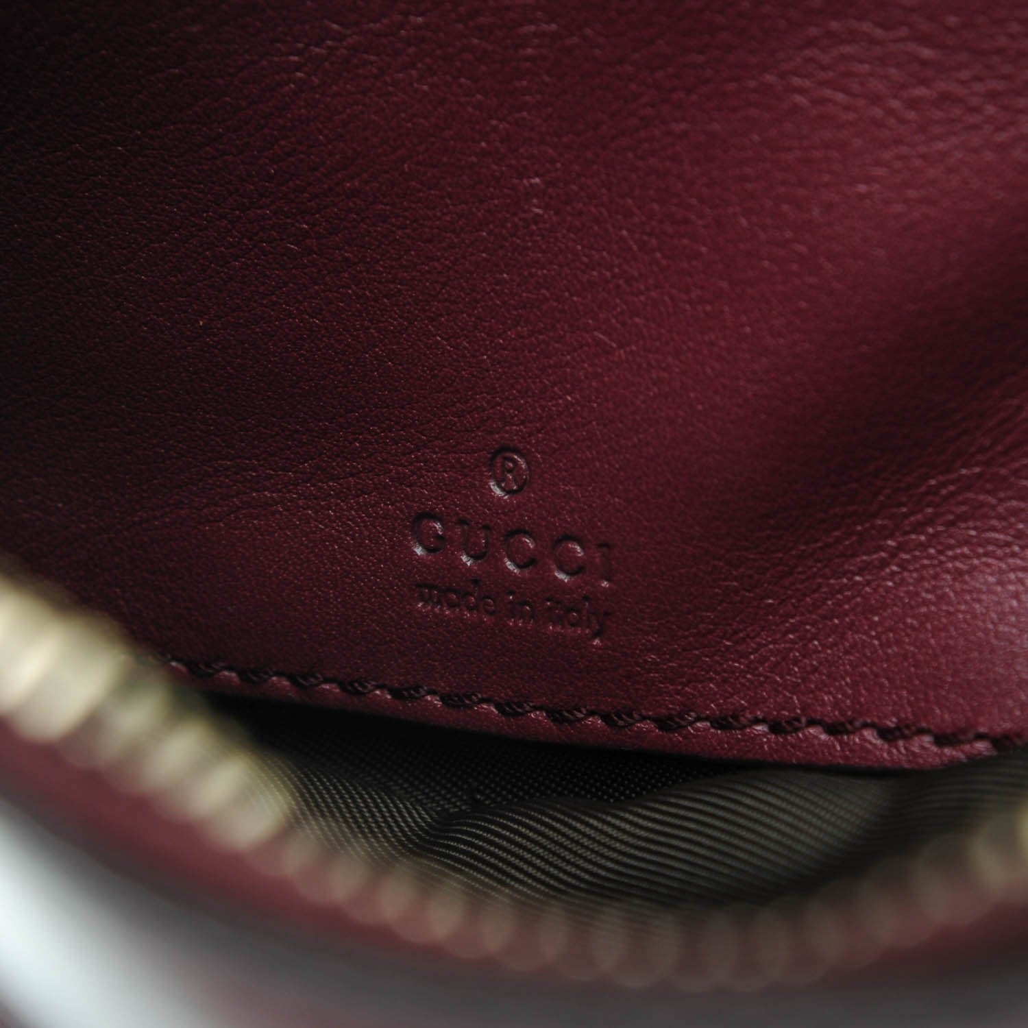 Gucci Guccissima Heart Wristlet Bordeaux 6 of 7