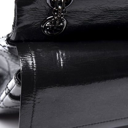 Chanel Distressed Patent Quilted 2.55 Reissue 226 Flap So Black 9 of 13