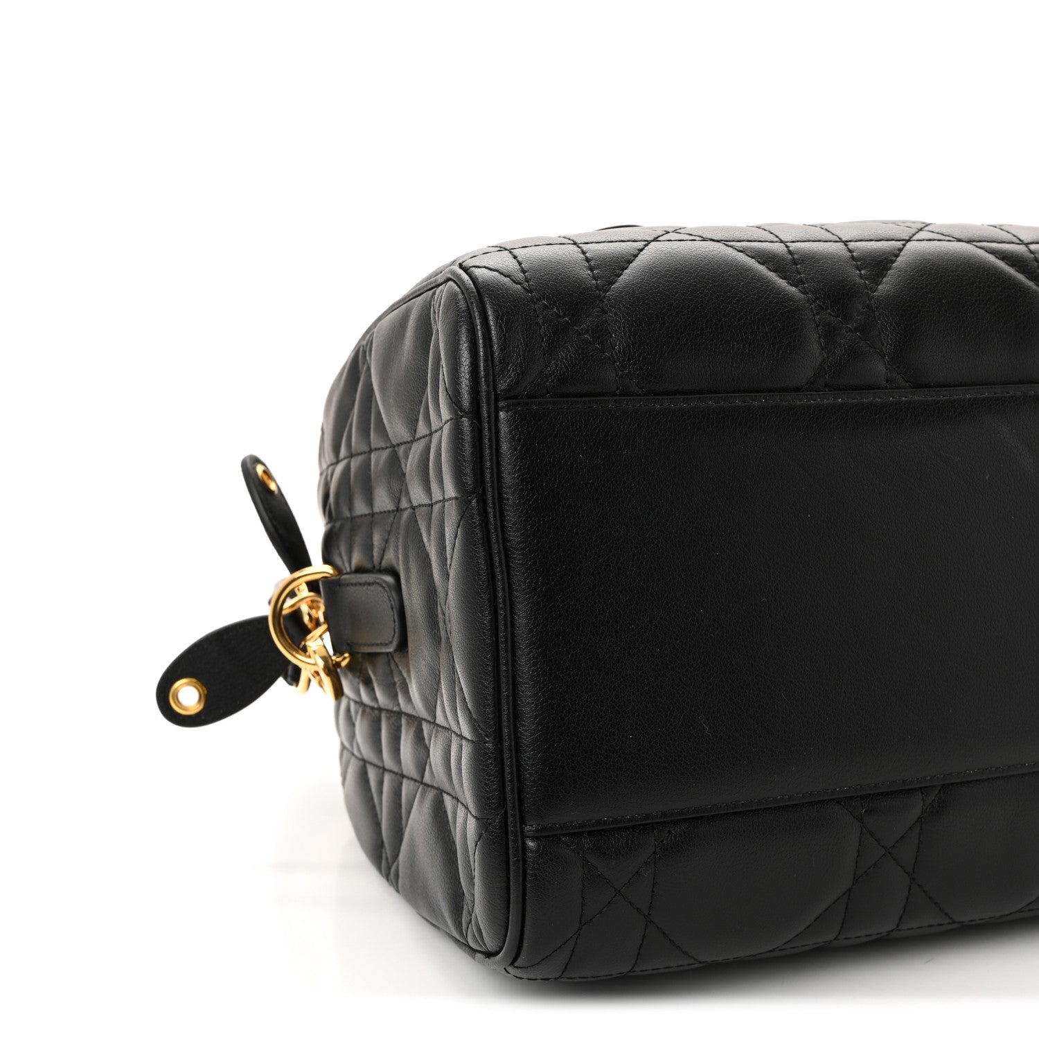 Christian Dior Calfskin Macrocannage Groove 25 Bag Black 9 of 10