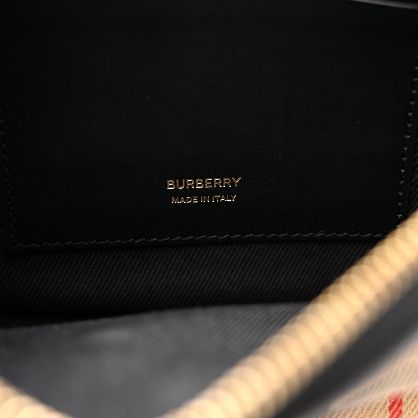 Vintage Check Calfskin Olympia Slim Pouch Archive Beige