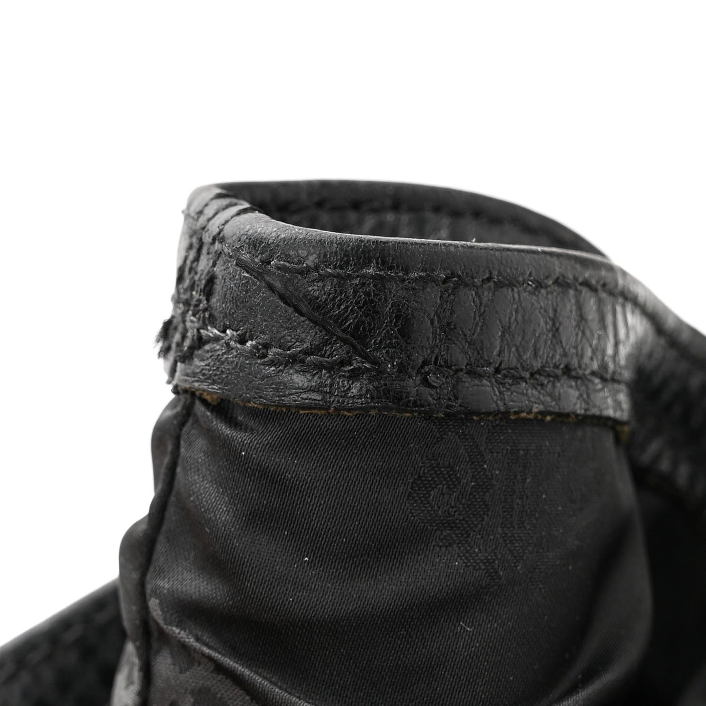Grained Calfskin Fleur De Lis Tote Black