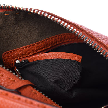 Fendi Calfskin Romano Selleria Lei Boston Tote Dark Orange 5 of 9