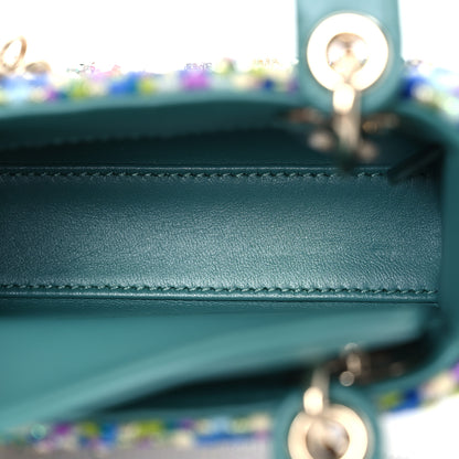 Christian Dior X MINJUNG KIM Lambskin Embroidered Crystal Micro Lady Dior Art Multicolor 5 of 11