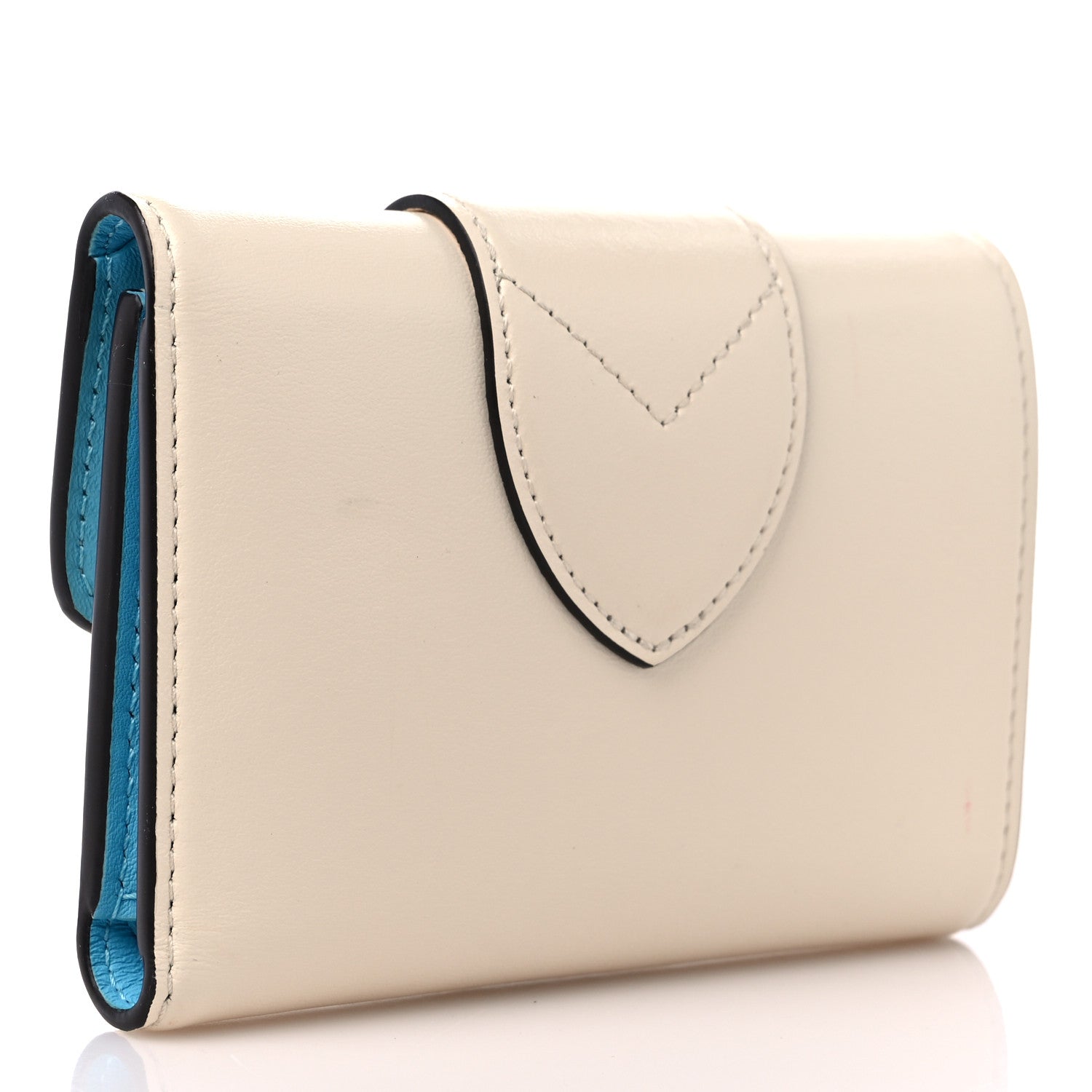Louis Vuitton Smooth Calfskin LV Pont 9 Compact Wallet Creme 3 of 8