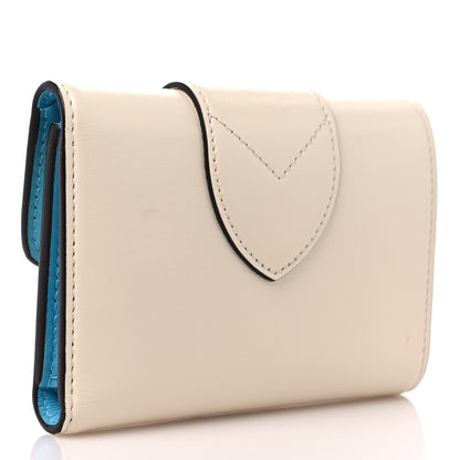 Louis Vuitton Smooth Calfskin LV Pont 9 Compact Wallet Creme 3 of 8