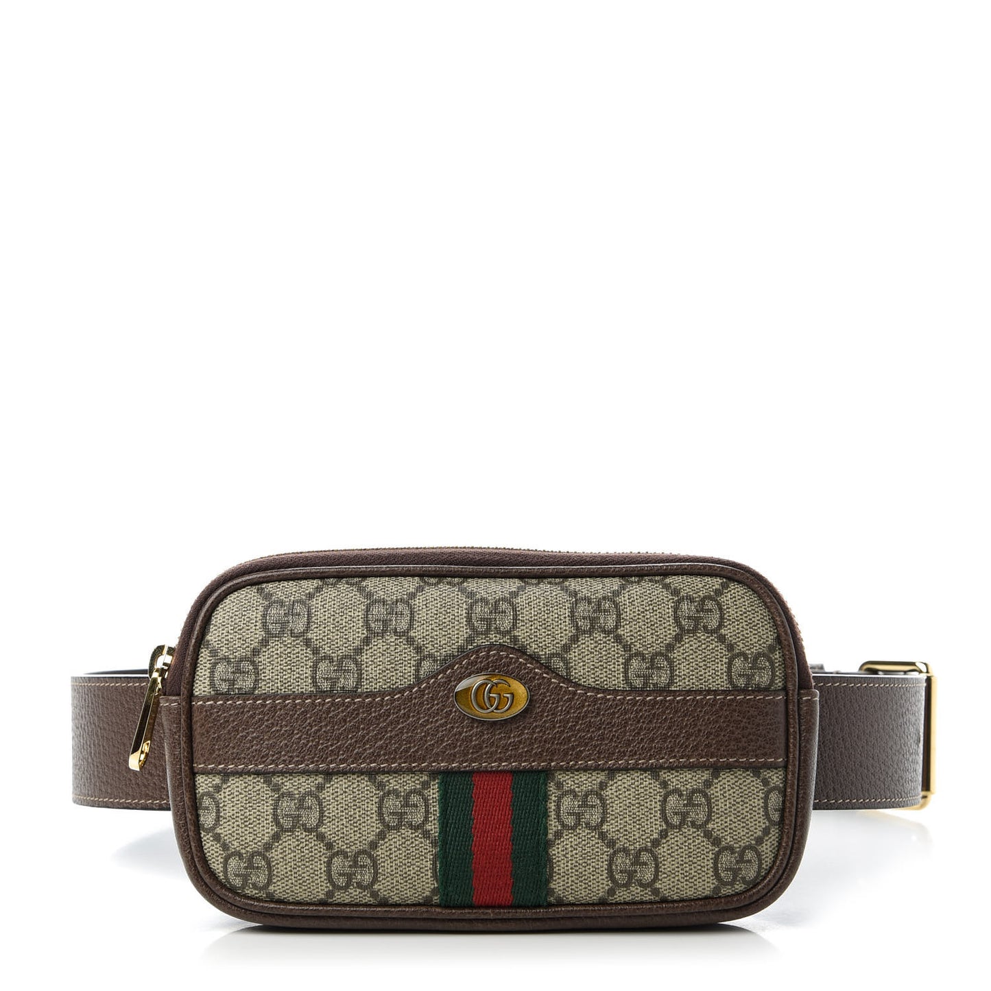 GG Supreme Monogram Ophidia Belted iPhone Case 85 34 Dark Brown