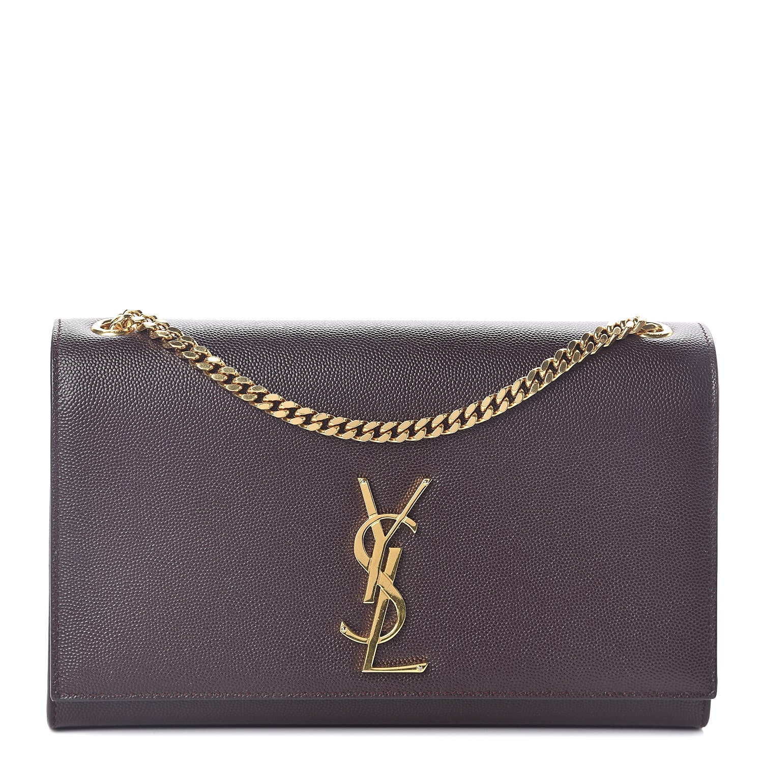 Saint Laurent Grain De Poudre Medium Classic Monogram Kate Satchel Amaranto 1 of 8