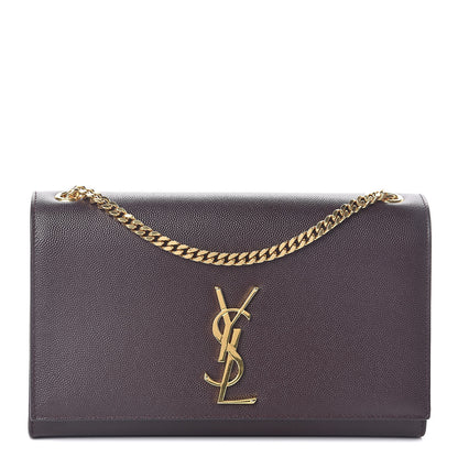 Saint Laurent Grain De Poudre Medium Classic Monogram Kate Satchel Amaranto 1 of 8