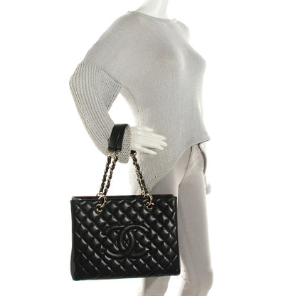 Chanel Caviar Quilted Grand Shopping Tote GST Black 2 of 7