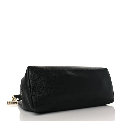 Gucci Pebbled Calfskin Medium Soho Chain Shoulder Bag Black 4 of 9