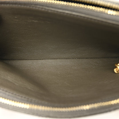 Saint Laurent Grained Lambskin Quilted Mini Becky Double Zip Bag Taupe 6 of 13