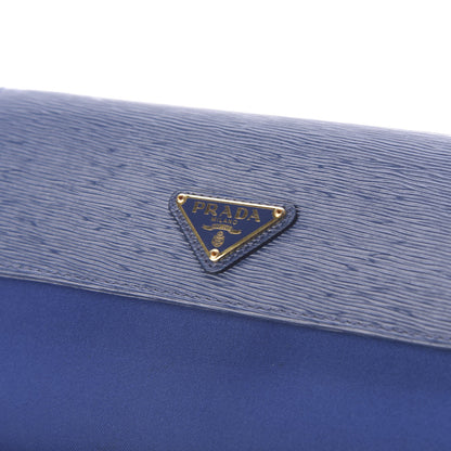 Prada Saffiano Nylon Metal Wristlet Wallet Bleuette 10 of 10