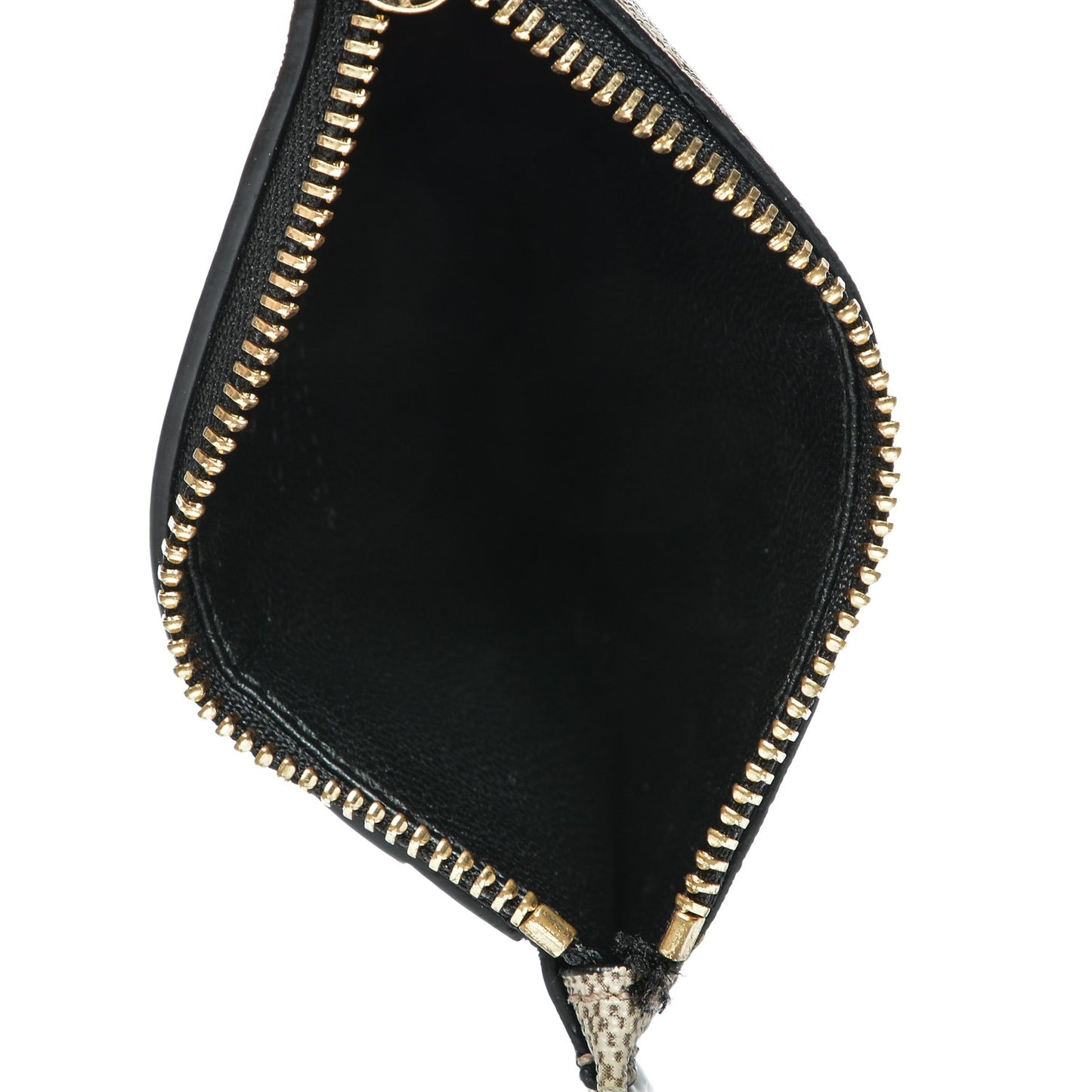 GG Supreme Monogram Coin Case Card Holder Black