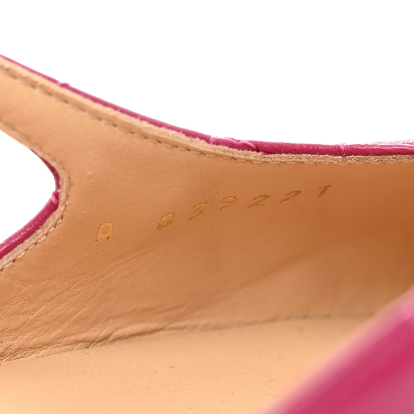 Lambskin Patent Cap Toe CC Slingback Flats 40 Pink Black