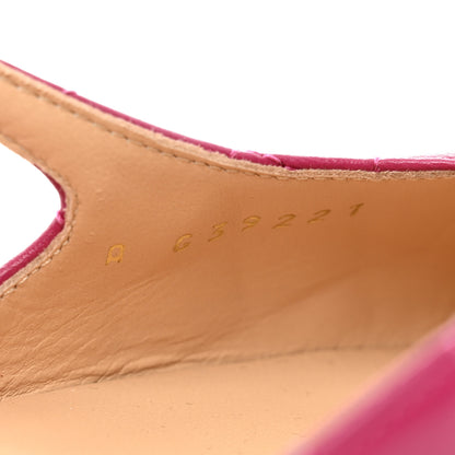 Chanel Lambskin Patent Cap Toe CC Slingback Flats 40 Pink Black 8 of 9
