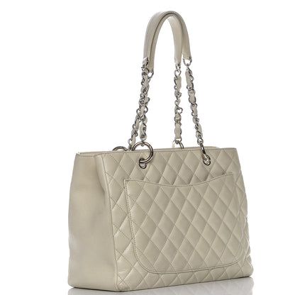 Chanel Caviar Quilted Grand Shopping Tote GST Ivory 3 of 9