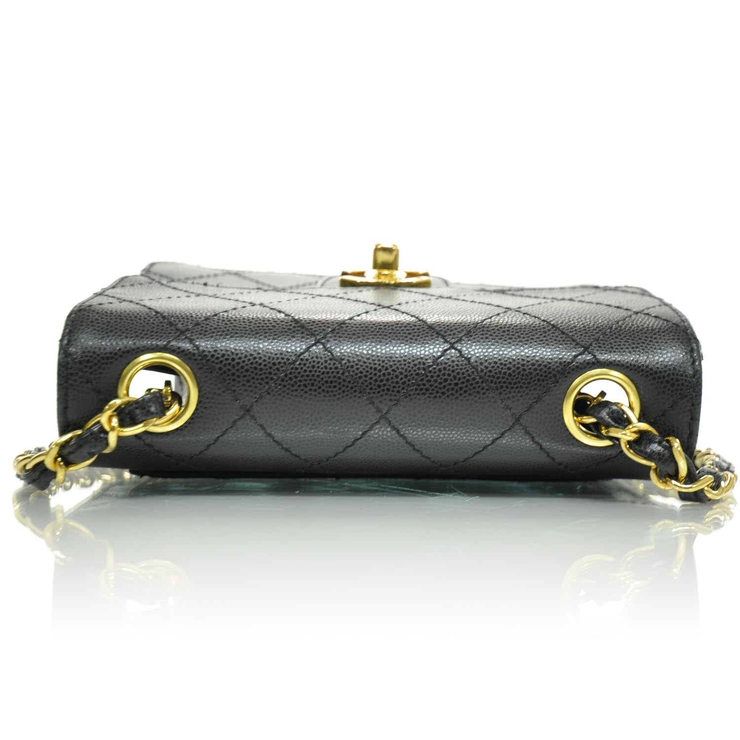 Chanel Caviar Diamond Stitched Mini Flap Black 5 of 9