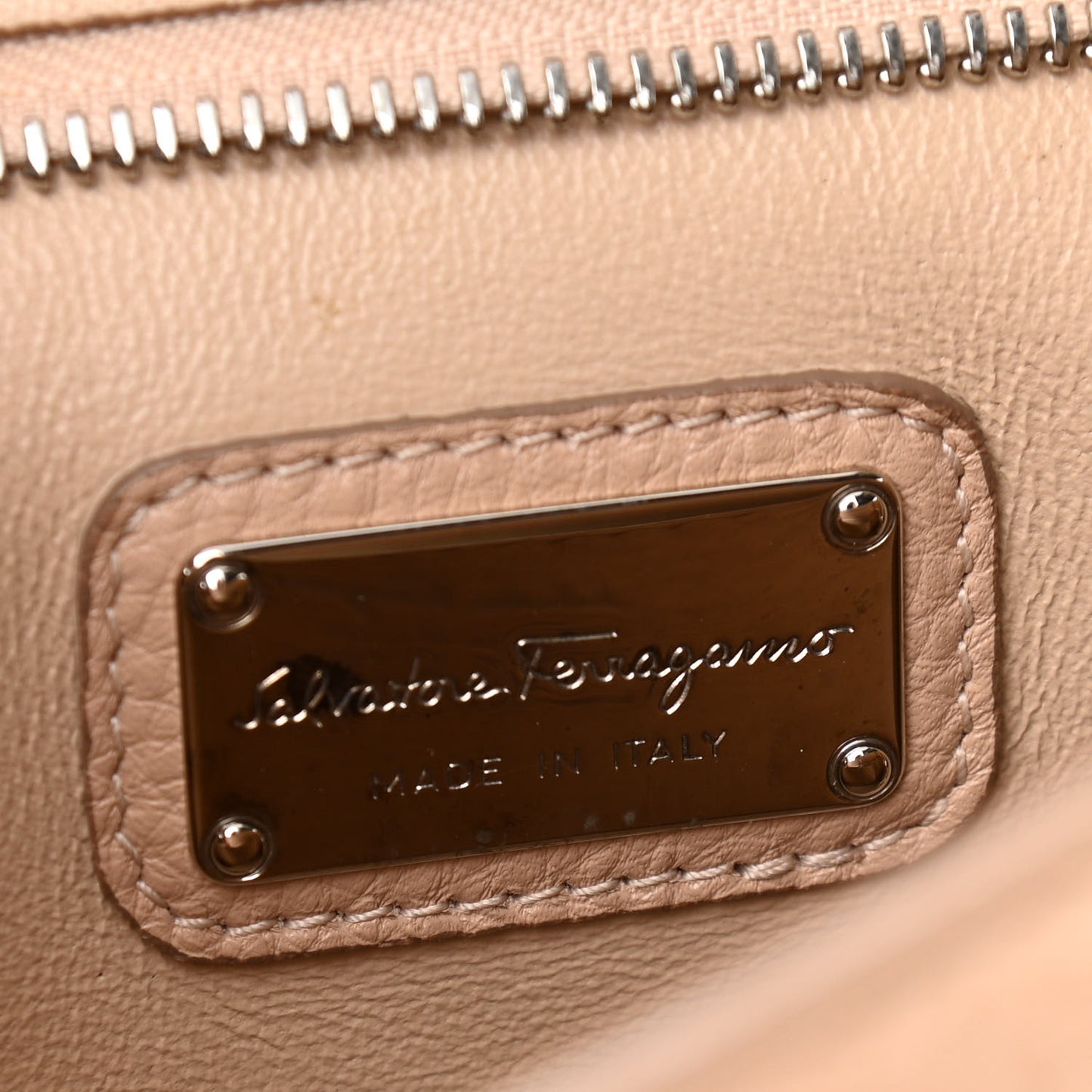 Calfskin Medium Sofia Satchel Beige