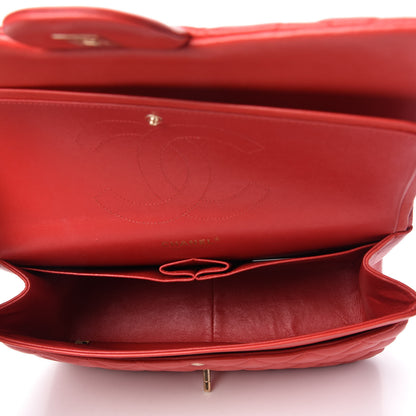 Chanel Lambskin Quilted Jumbo Double Flap Red 5 of 10