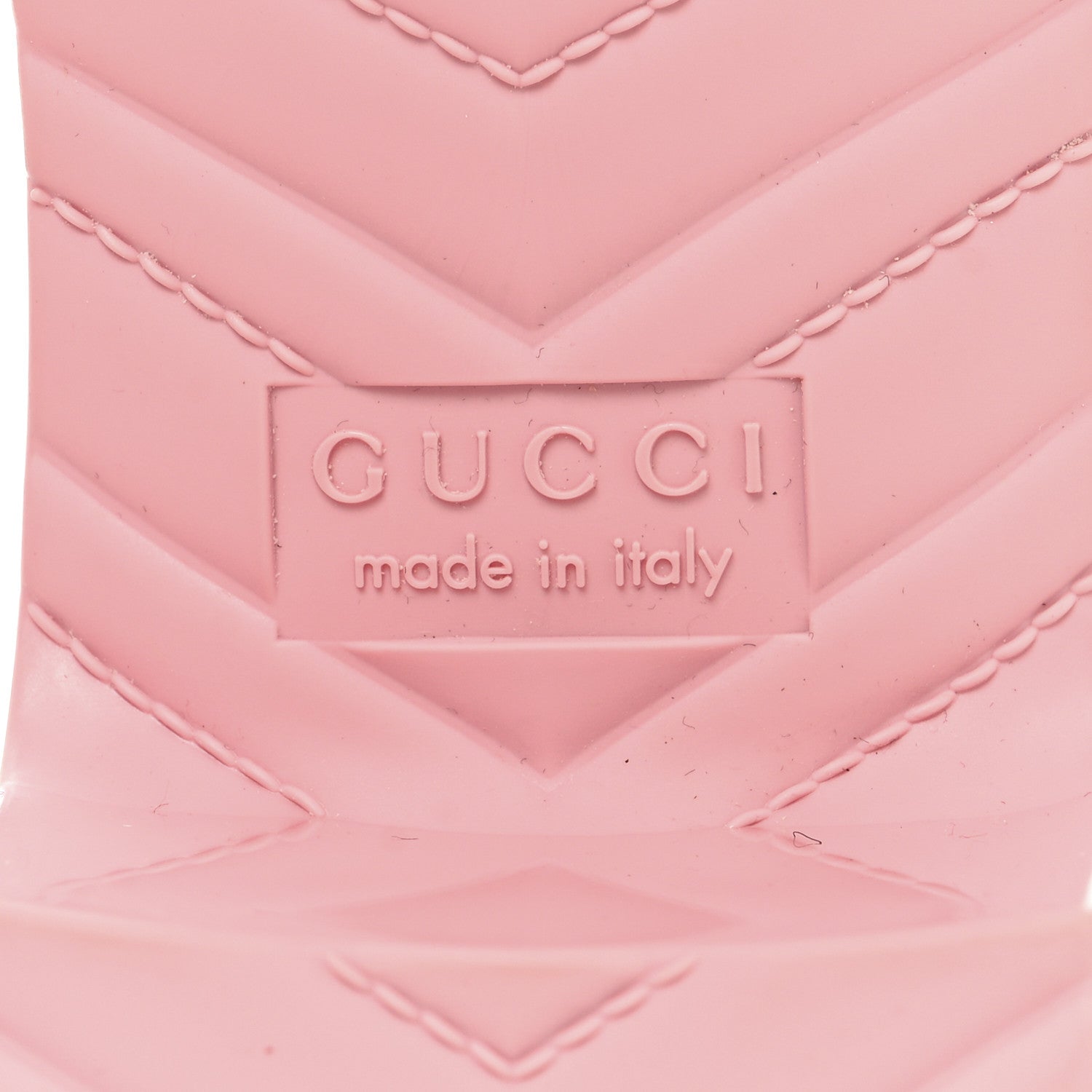 Gucci Rubber Gucci Logo Womens Platform 20/60mm Slide Sandals 39 Wild Rose 8 of 9