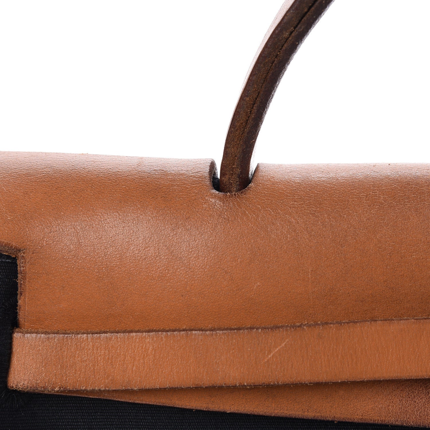Hermes Toile Vache Calfskin Herbag PM 30 Black Natural 16 of 23