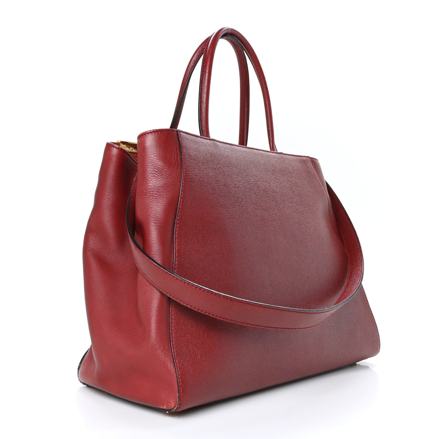 Vitello Elite Regular 2Jours Tote Rosso Scuro Ciliegia