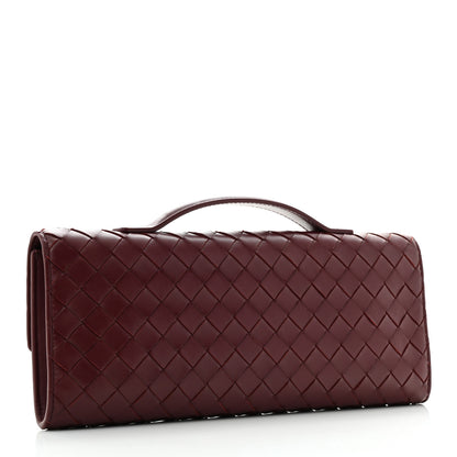 Bottega Veneta Nappa Intrecciato Long Andiamo Top Handle Clutch Barolo 3 of 10