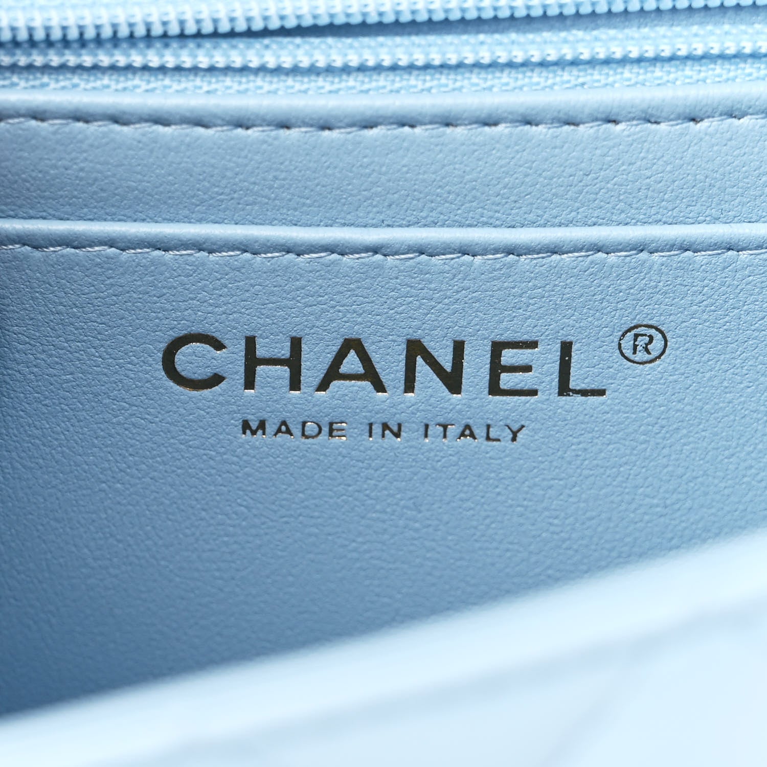 Chanel Lambskin Quilted Mini Rectangular Flap Light Blue 6 of 11