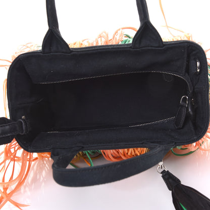 Prada Midollino Piume Canapa Tote Naturale Black 4 of 4